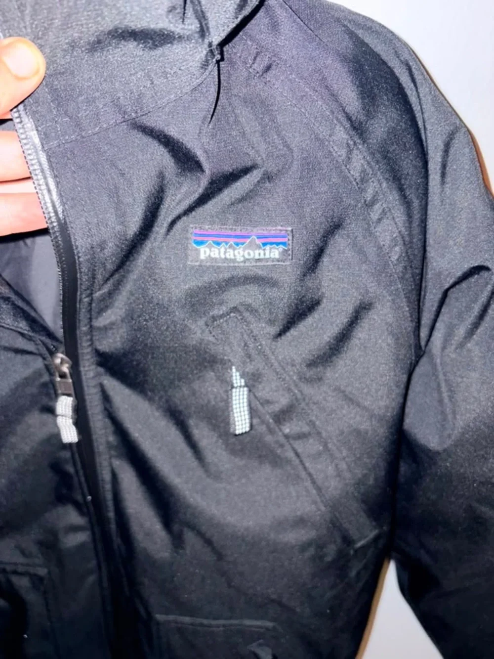 Patagonia Kids Black Hooded Puffer Jacket